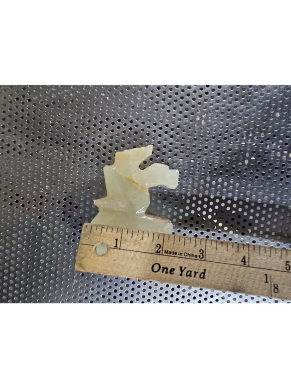 White Onyx Carved Donkey Figure Fingurine Vintage - Picture 4 of 5